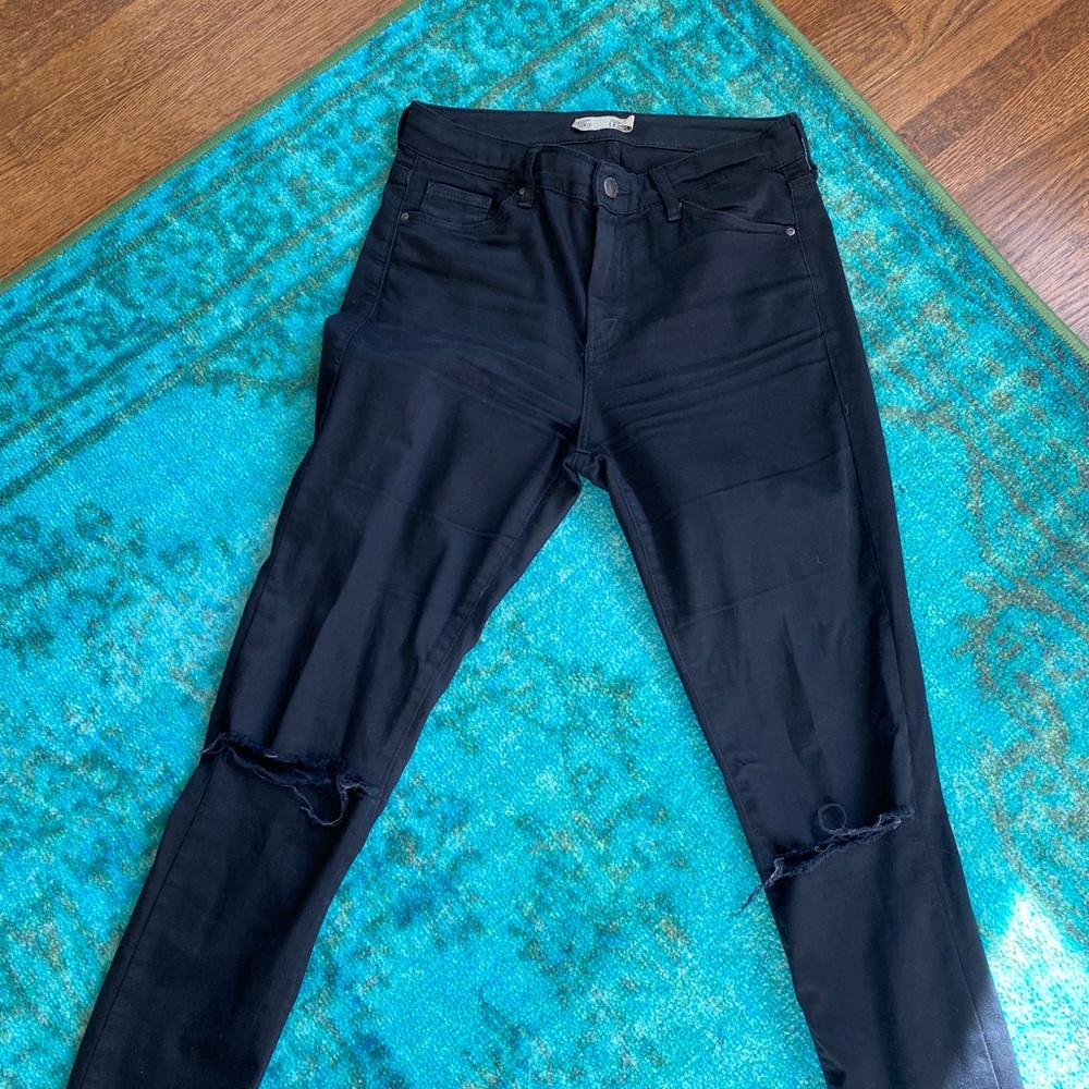 TopShop Moto Leigh Black Jean
